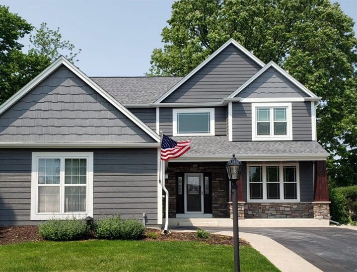 Engineered wood siding replacment on two story home