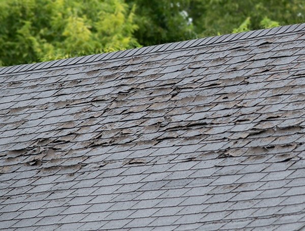 granule loss on a roof requiring roof repair
