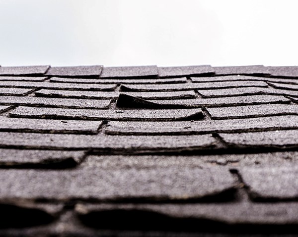 shingle damage on a roof in columbus
