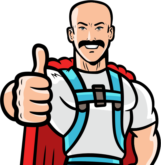 cartoon version of company owner josh sparks